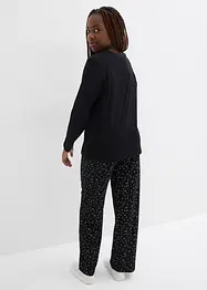 Pyžamo z měkké bavlny, s třpytivým potiskem, bonprix