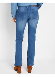 Bootcut džíny Mid Waist, strečové, bonprix