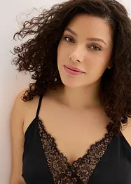 Saténové negližé s třpytivou přízí, bonprix