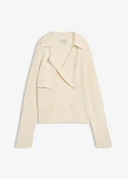 Svetr na zapínání s podílem vlny, bonprix