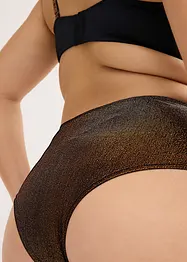 Maxi brazilské kalhotky z třpytivého materiálu, bonprix