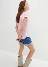 Halenka s krátkým rukávem, ze splývavé viskózy, bonprix