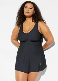 Stahovací koupací šaty, střední tvarující efekt, s výstřihem do V, bonprix