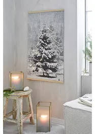 LED obraz na plátně s vánočními stromky, bonprix