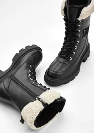 Šněrovací kotníkové boty s podšívkou, bonprix