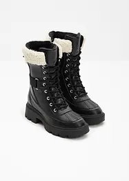 Šněrovací kotníkové boty s podšívkou, bonprix