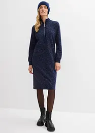 Mikinové šaty s límečkem na zip, bonprix