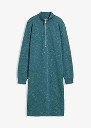 Mikinové šaty s límečkem na zip, bonprix