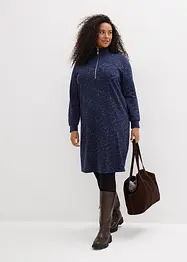 Mikinové šaty s límečkem na zip, bonprix