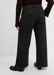 Džíny Wide Leg, Mid Waist, plná délka, bonprix