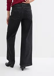 Džíny Wide Leg, Mid Waist, plná délka, bonprix