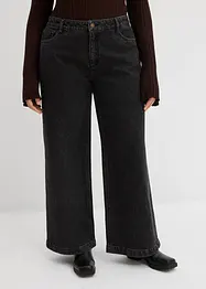 Džíny Wide Leg, Mid Waist, plná délka, bonprix