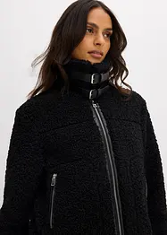 Bunda z umělé kožešiny z plyšového flísu, bonprix