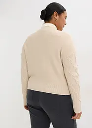 Kabátek ze silnější pleteniny, ve stylu bomber, bonprix