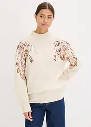 Oversized svetr s pajetkami, bonprix