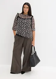 Tričko z jemné síťoviny s krajkou, bonprix