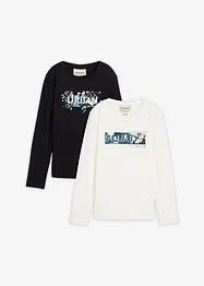 Triko s dlouhým rukávem, z čisté organické bavlny (2 ks v balení), bonprix