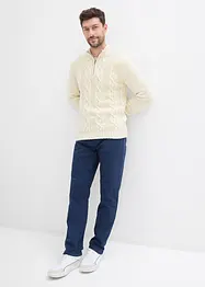 Strečové termo kalhoty Regular Fit, Straight, hebce měkká flanelová podšívka, bonprix