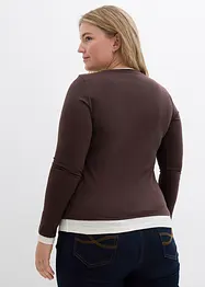 Tričko s dlouhým rukávem, z bavlněné směsi, bonprix