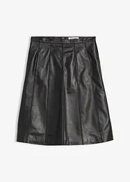 Rozšířená kožená sukně z jehněčí kůže nappa, bonprix