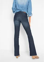 Bootcut džíny Mid Waist, strečové, bonprix
