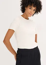 Triko s aplikací z perliček, bonprix