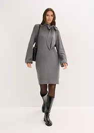 Pletené šaty s mašlí, z měkké viskózové směsi, bonprix