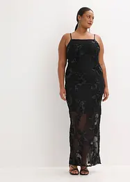 Maxi šaty s květinovou výšivkou, bonprix