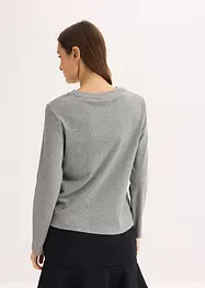 Tričko s dlouhým rukávem, z čisté organické bavlny, bonprix