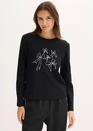 Tričko s dlouhým rukávem, z čisté organické bavlny, bonprix