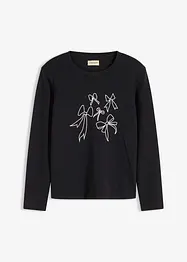 Tričko s dlouhým rukávem, z čisté organické bavlny, bonprix