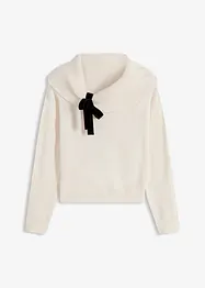 Oversize svetr s výstřihem Carmen, bonprix