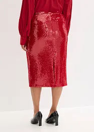 Midi sukně s pajetkami, bonprix