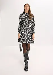 Midi šaty ze splývavé směsi s viskózou, bonprix