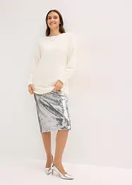 Dlouhý svetr z měkké péřové příze, bonprix