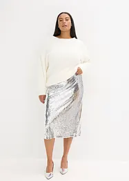 Dlouhý svetr z měkké péřové příze, bonprix