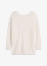 Dlouhý svetr z měkké péřové příze, bonprix