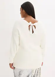 Dlouhý svetr z měkké péřové příze, bonprix