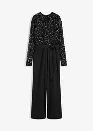 Overal s výšivkou s flitry, bonprix