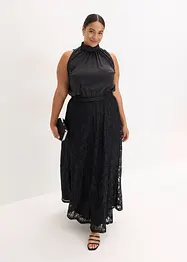 Maxi šaty s krajkovou sukní, bonprix