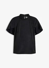 Elegantní halenka s krátkým rukávem, z lesklého saténu, bonprix