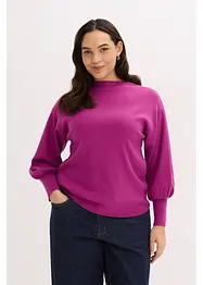 Pletený svetr s balónovými rukávy, bonprix