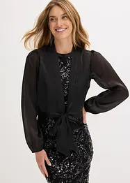 Bolerko z jemného tylu, s ozdobnou vázačkou, bonprix