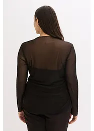 Tričko s dlouhým rukávem, z jemné síťoviny, bonprix