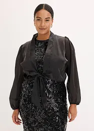 Bolerko z jemného tylu, s ozdobnou vázačkou, bonprix