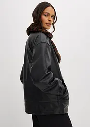 Bunda z umělé kůže s umělou kožešinou s leopardím vzorem, bonprix