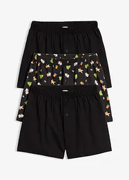 Volné boxerky z čisté bavlny (3 ks v balení), bonprix