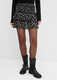 Volánová sukně ze strukturovaného materiálu se zmačkanou úpravou, bonprix