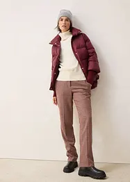 Péřová bunda s recyklovaným prachovým peřím a pletenými rukávy, bonprix