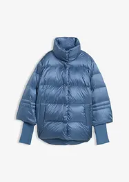 Péřová bunda s recyklovaným peřím a pletenými rukávy, bonprix